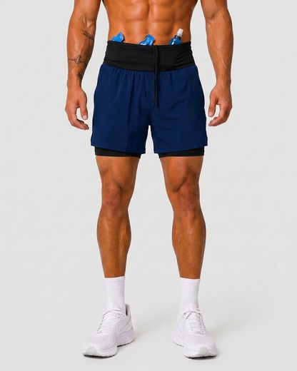 Pantaloneta SKUR 5AM en azul noche, vista frontal